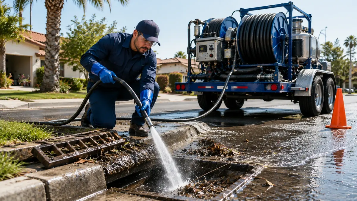 Storm Drain Hydro Jet Cleaning in Cantua Creek