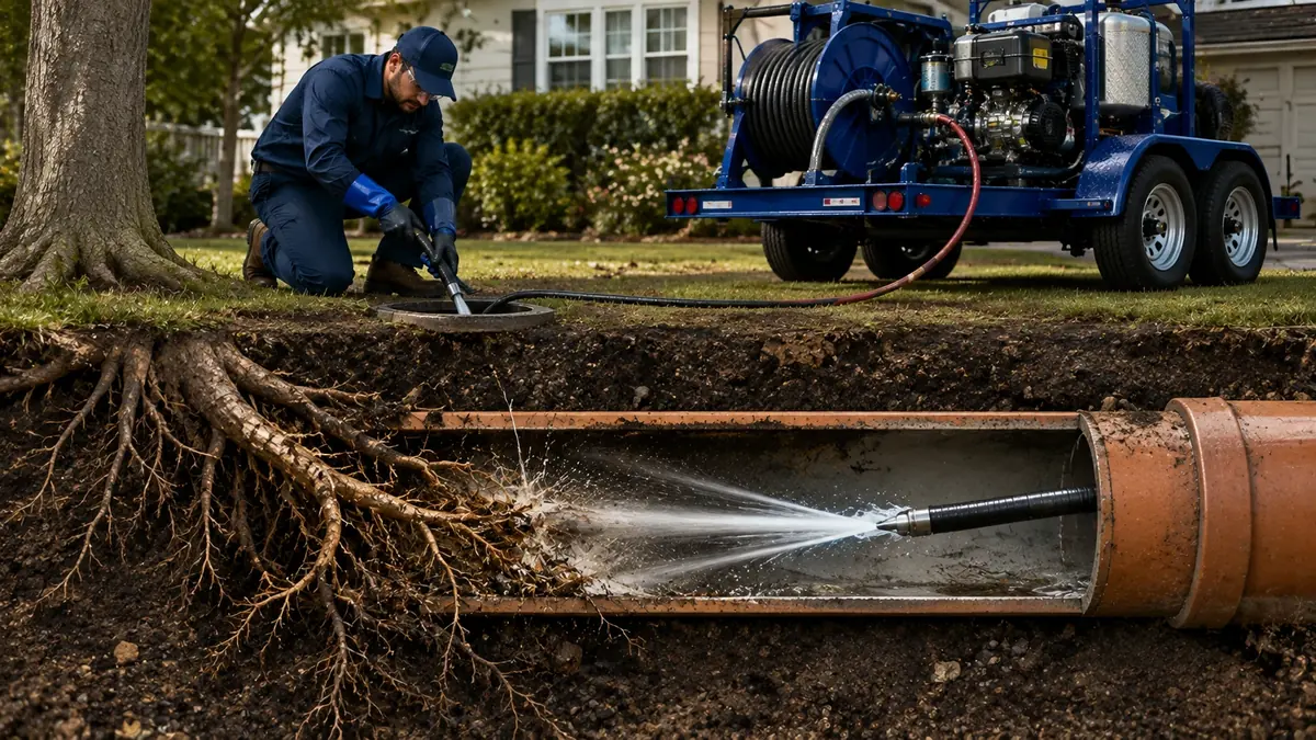 Tree Root Removal with Hydro Jetting in Cantua Creek